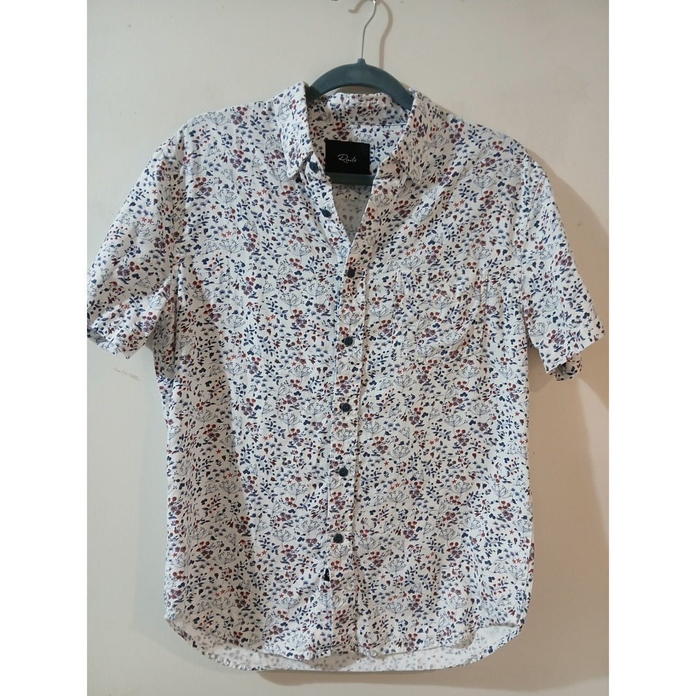 Rails Mens  Short Sleeve Button Up Shirt Small Floral Print
